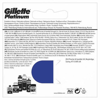 GILLETTE Platinum Refill 5 Units