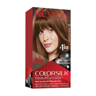 Revlon Colorsilk 43 Medium Golden Brown Permanent Hair Dye