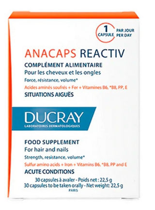 Ducray Anacaps Reactiv Strengthen Hair & Nails Capsules