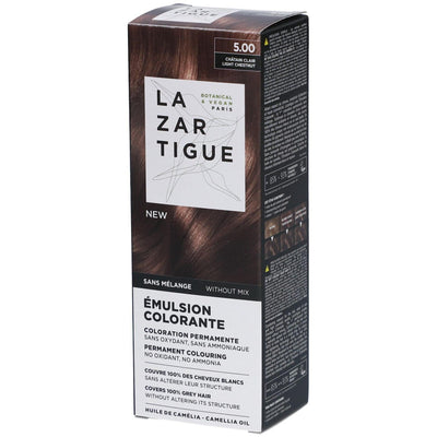 Lazartigue Emulsion Colorante 5.00 Light Chestnut Permanent Hair Dye