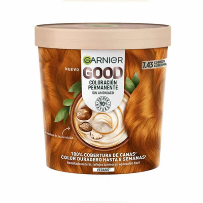 GARNIER Good Coloración Permanente Sin Amoníaco 7.43 Cobrizo Cúrcuma