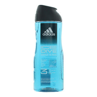 Adidas Ice Dive Aquatic Shower Gel Face Body Hair All Skin Types