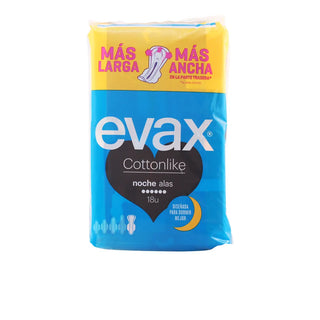 EVAX Cottonlike Night With Wings Sanitary Towels 18 Units