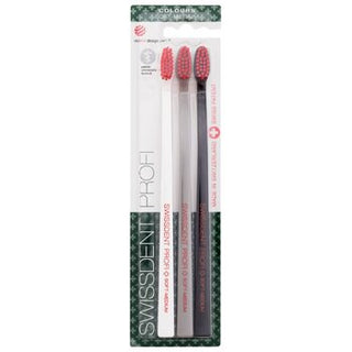 Swissdent Set Colours Soft-Medium Toothbrushes Black White Grey