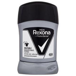 Rexona Men Motionsense Invisible Black White Deostick