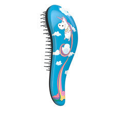 Dtangler Detangling Mini Brush Unicorn Blue