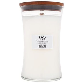 WoodWick White Teak Vase Scented Candle