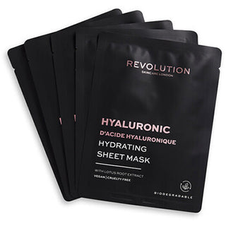 Revolution Skincare Biodegradable Hydrating Hyaluronic Acid Sheet Mask Set