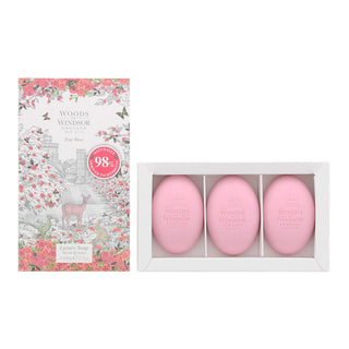 Woods Of Windsor Set Trio Woods Of Windsor True Rose Moisturizing Massage Soap Bar Palm Oil