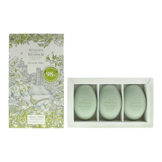 Woods Of Windsor Set Trio Woods Of Windsor Lily Of The Valley Moisturizing Massage Soap Bar Shea butter