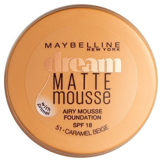 Maybelline Dream Matte Mousse Make Up Foundation + Primer 51 Caramel Beige — BeautyCorner.gr