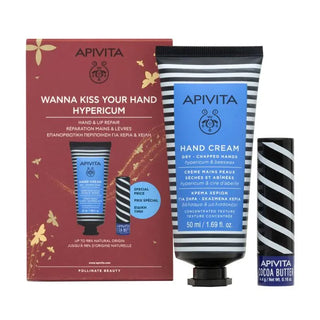 Apivita Set Hypericum Hand Cream and Lip Balm
