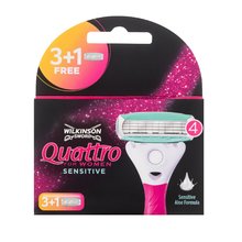 Wilkinson Sword Quattro for Women Sensitive Replacement Head 4-Pack