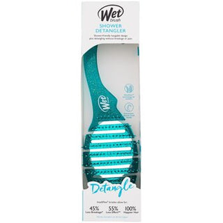 Wet Brush Shower Detangler Teal Glitter