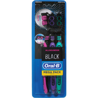 Oral B Allrounder Black Medium Toothbrush