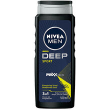 Nivea Deep Sport Men Body, Face & Hair Shower Gel