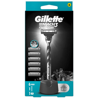 Gillette Mach3 Charcoal Razor with 6 Spare Heads