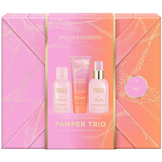 Baylis & Harding Pamper Trio Body Gift Set Jojoba Vanilla & Almond Oil