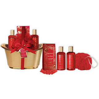 Parisax Set Frozen Strawberries Vanilla Gold Bath Gift