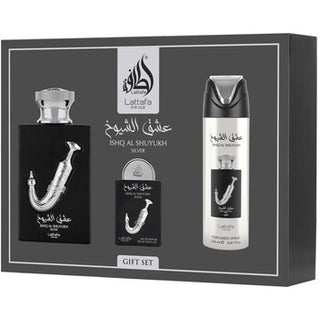 Lattafa Perfumes Ishq Al Shuyukh Silver Gift Set | EDP