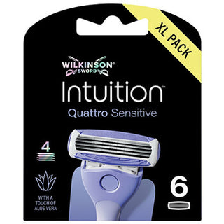 Wilkinson Sword Intuition Quattro Sensitive Replacement Blades 3-Pack