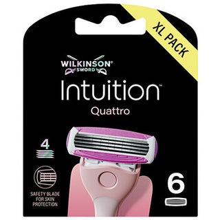 Wilkinson Sword Intuition Quattro Replacement Blades 6-Pack