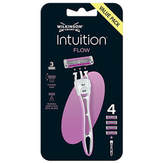 Wilkinson Sword Intuition Flow Shaver Plus 4 Blade Refills