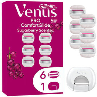 Gillette Venus ComfortGlide Sugarberry Refill Blades with Cap