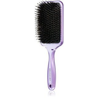 BrushArt Boar Bristle Paddle Hairbrush Metallic Lilac