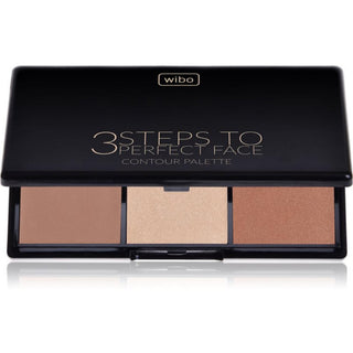 Wibo 3 Steps to Perfect Dark Matte Contouring Palette Dark 3 Shades