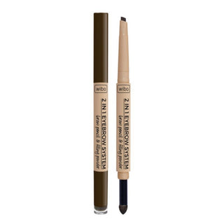 Wibo 2 in 1 Eyebrow System Eyebrow Cream Pencil Powder & Brush 3-In-1