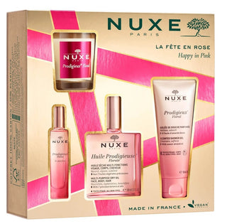 Nuxe Set Nuxe: Prodigieux Floral Scented Candle + Prodigieux Floral Shower Gel All Over The Body For All Skin Types + Prodigieux Floral Le Parfum Eau De Parfum For Women *Miniature + Huile Prodigieuse Multi-Purpose Floral Body Oil For Face Body & Hair