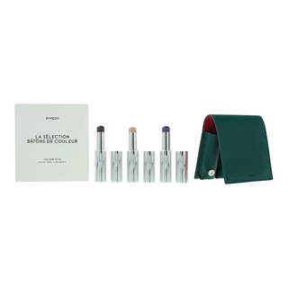 Byredo Deep Teal Set Byredo: Colour Stick Multifunctional Eyeshadow Stick 509 Solar Flare + Colour Stick Multifunctional Eyeshadow Stick Kumato Face + Colour Stick Multifunctional Eyeshadow Stick Flower Play + Byredo GWP Leather Pouch