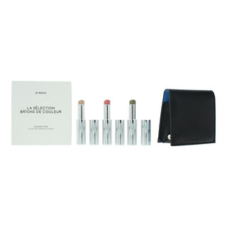 Byredo Blue Set Byredo: Colour Stick Multifunctional Eyeshadow Stick 509 Solar Flare + Colour Stick Multifunctional Eyeshadow Stick Kumato Face + Colour Stick Multifunctional Eyeshadow Stick Flower Play + Byredo GWP Leather Pouch