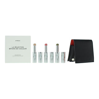 Byredo Orange Set Byredo: Colour Stick Multifunctional Eyeshadow Stick 509 Solar Flare + Colour Stick Multifunctional Eyeshadow Stick Kumato Face + Colour Stick Multifunctional Eyeshadow Stick Flower Play + Byredo GWP Leather Pouch