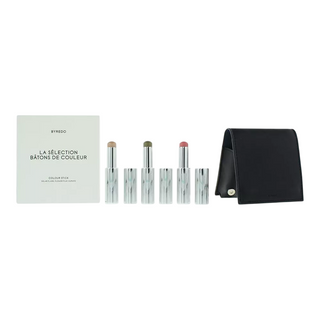 Byredo Dark Blue Set Byredo: Colour Stick Multifunctional Eyeshadow Stick 509 Solar Flare + Colour Stick Multifunctional Eyeshadow Stick Kumato Face + Colour Stick Multifunctional Eyeshadow Stick Flower Play + Byredo GWP Leather Pouch