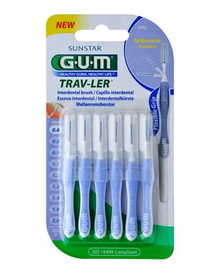 GUM Interdental Brush 0.6mm Trav-Ler 6 Units