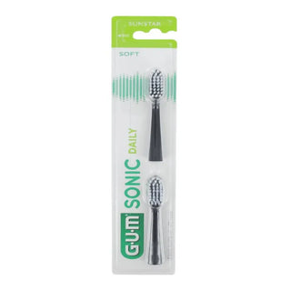 GUM Sonic Daily Black Brush Refills