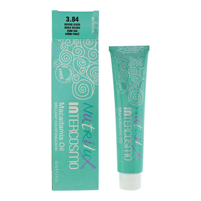 Intercosmo Nutrilux Macadamia Oil 3.84 Dark Oak Permanent Hair Dye