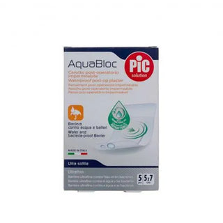 PIC Aquabloc Sterile Waterproof Post-Op Plaster With Bactericide 5 x 7cm 5 Units