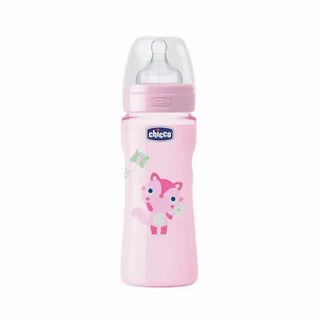 Chicco Well-Being Silicone Baby Bottle Fast Flux Rose 4m+