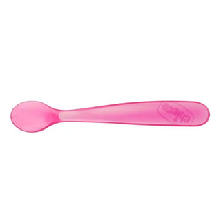 Chicco Duplo Soft Pink Silicone Spoon 6m+