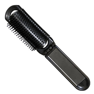EUROSTIL Plegable Negro Hair Brush with Mirror