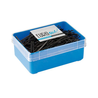 EUROSTIL Anti-Slip Hair Clips Black 50mm