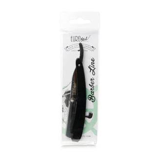 Eurostil Barber Line Straight Razor Black Handle