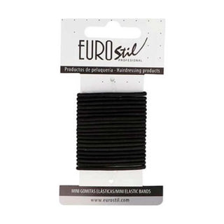 Eurostil Mini Hair Elastics Black
