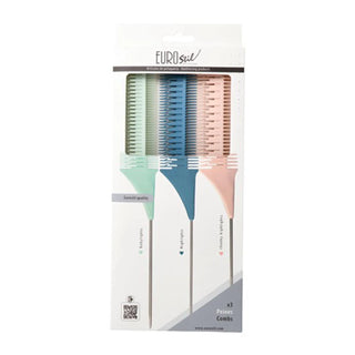 EUROSTIL Set Peines Mechas Colores