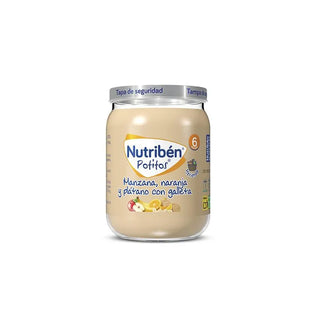 Nutribén Potito Merienda Manzana, Naranja y Plátano Con Galleta