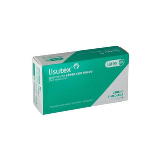 LISUTEX Guantes Látex 100 Unidades Talla Media