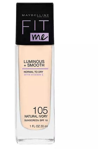 Maybelline Fit Me Luminous + Smooth Liquid Foundation 105 Natural Ivory — BeautyCorner.gr